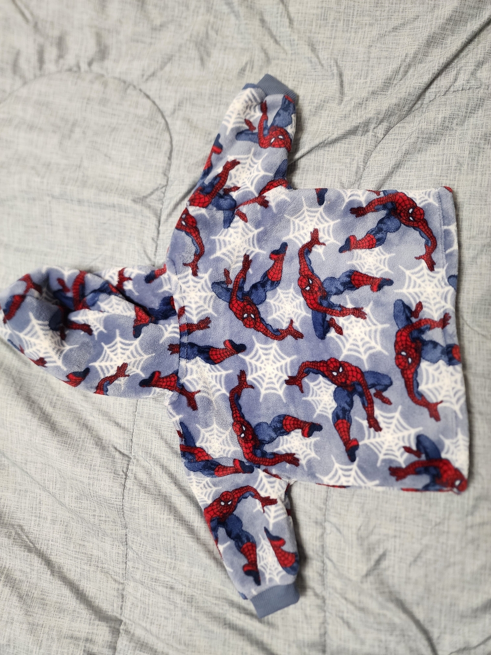 Marvel Blue & Red Spider-Man Fleece Lined Hoodie 12m